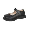 Zapatos de Cuero para Niñas 2026 Primavera y Otoño Nuevos Zapatos de Princesa de Suela Blanda Estilo Británico Zapatos Individuales para Bebé Zapatos Individuales Negros para Niños
