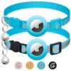 Coleira para Gato com Airtag Mais Vendida Transfronteiriça, Refletora e Ajustável, Fivela de Segurança Anti-Asfixia para Animais de Estimação e Gatos