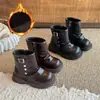 Botas Martin de Moda Estilo Coreano para Niñas 2026 Otoño/Invierno Nueva Llegada Botas de Pantalón Cálidas con Felpa Estilo Británico Retro Botas con Tacón