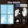 Decoración Navideña Transfronteriza Copo de Nieve Pegatina Electrostática para Vidrio Papá Noel Muñeco de Nieve Diseño de Ventana Pegatina para Ventana