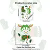 Adesivos de Janela Estáticos de Boneco de Neve Duplo de Desenho Animado para o Natal - Sem Cola, Aderência Estática, Sem Resíduos, Intensificador de Atmosfera Decorativa para Janelas de Vidro de Natal