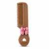 Peine Mini con Lazo de Dibujos Animados al por Mayor Color Caramelo Peine Portátil Mini Peine de Dientes Finos Lindo Peine para el Cabello de Niños
