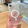 Funda magnética para iPhone 16 Promax, ultrafina, efecto hielo niebla, para Apple 15, tacto de piel mate, funda protectora anticaídas