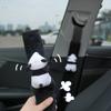 Desenho animado cinto de segurança do carro almofada de ombro bonito de pelúcia panda carro resistente ao desgaste almofada de ombro suprimentos interiores do carro para mulheres