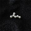 Material artesanal DIY 4-14mm contas redondas de furo duplo acessórios de joalheria com miçangas pérola de imitação abs contas soltas atacado Z12