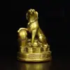 Cachorro de dinheiro de latão cachorro de latão consertando noroeste ângulo faltando Cachorro de Cobre decoração de casa artesanato enfeites