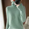 Nuevo Suéter de Punto de Lana con Cuello Alto y Manga Larga Otoño/Invierno 2026 Corte Ajustado Versátil Capa Base para Mujer