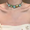 Moda de estilo punk transfronterizo europeo y americano, diseño resistente, collar de cadena para la clavícula elegante y único para un look de alta gama y distintivo