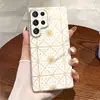 Estuche de teléfono retro de una sola capa con diseño geométrico de estrella dorada S24plus más vendido transfronterizo Estuche con película protectora de orificio de precisión GalaxyS26