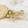 Aretes de Perlas con Remolino de Lujo Ligero Simple Estilo Japonés y Coreano con Pin de Plata S925, Aretes Distintivos que Combinan con Todo, de Alta Gama