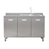 Acero Inoxidable 304 Gabinete de Cocina Multifuncional Almacenamiento Gabinete de Platos Económico para el Hogar Almacenamiento a Granel Aparador Apartamento Pequeño