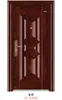 Puerta de Entrada Clase A, Puerta Antirrobo, Puerta de Entrada Ventilada, Puerta de Seguridad para el Hogar, Puerta Doble con Impresión por Transferencia de Grano de Madera, Venta Directa de Fábrica