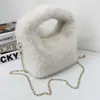 Bolso de Felpa Otoño/Invierno 2026 para Mujer Bolso de Mano Mini Versátil Bolso Pequeño Peludo Bolso Cruzado con Cadena Bolso de Hombro Gran Capacidad