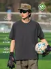 Camiseta Ligera de Secado Rápido, Transpirable, Antibacteriana, de Manga Corta para Exteriores para Hombres y Mujeres, Protección Solar, Camisa Holgada de Media Manga para Fitness Deportivo para Hombres