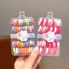 Anel de Toalha Infantil Cor de Doce Corda de Cabelo Bola para Meninas Elástico de Borracha de Alta Elasticidade Corda de Cabelo para Rabo de Cavalo Alto de Meninas Personalização