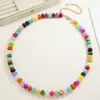 Moda Estilo Vacaciones en la Playa Bohemia Elegante Sencilla Versátil Colorida Geométrica con Cuentas Cadena para la Cintura de Mujer Joyería