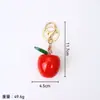 Chaveiro Pingente de Maçã Popular Transfronteiriço Popular da Amazon Pingente de Chaveiro de Fruta Maçã Vermelha Pera