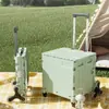 Carrito de Compras para Comestibles, Caja de Almacenamiento Plegable Portátil para Acampar, Carrito Multifuncional para Picnic al Aire Libre y Compras