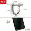 Grillete en D de Acero Inoxidable 304 Grillete en Forma de Arco Hebilla de Elevación Marina Anillo de Conexión para Cable de Acero M4-M38