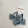 Serie de Mezclilla Dulce y Fresca Combinación de Pasador para el Cabello con Lazo y Perlas Diadema para Niños Pasador para Bebé Pinza Lateral Pinza para Flequillo