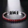 4.0 Pulseira Tennis Zircônia Cravejada com Diamantes, Direto do Fabricante, Corrente Tennis Colorida e Simples, Pulseira Tennis Estilo Transfronteiriço com Cravação de Diamantes