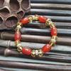 Pulsera de ágata con cuentas de cubo al por mayor ágata fabricantes de pulseras Lutong al por mayor puesto callejero Jianghu joyería de jade