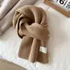 Cachecol Estilo Coreano Inverno 2025 Nova Moda Versátil Tricotado Casal À Prova de Frio Cachecol Quente