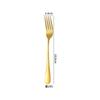 Cuchillo Occidental, Tenedor y Cuchara 1010 Oro Acero Inoxidable Vajilla Cuchara para Remover Café Pala para Pastel Juego de Cuchillo y Tenedor para Bistec de Hotel