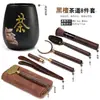 Juego de Té Cerámico Seis Caballeros Juego Completo Accesorios para Té Kung Fu Pinzas de Bambú Pinzas Madera Maciza