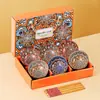 Juego de Cuencos y Palillos de Cerámica de Color Bajo Esmalte Bohemio Transfronterizo Juego de Cuencos de Cerámica Apertura de Cuenco Vajilla Caja de Regalo Venta al por Mayor Pequeños Regalos