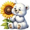 Creativo transfronterizo 2D acrílico plano a girasol adorable colgante de animal