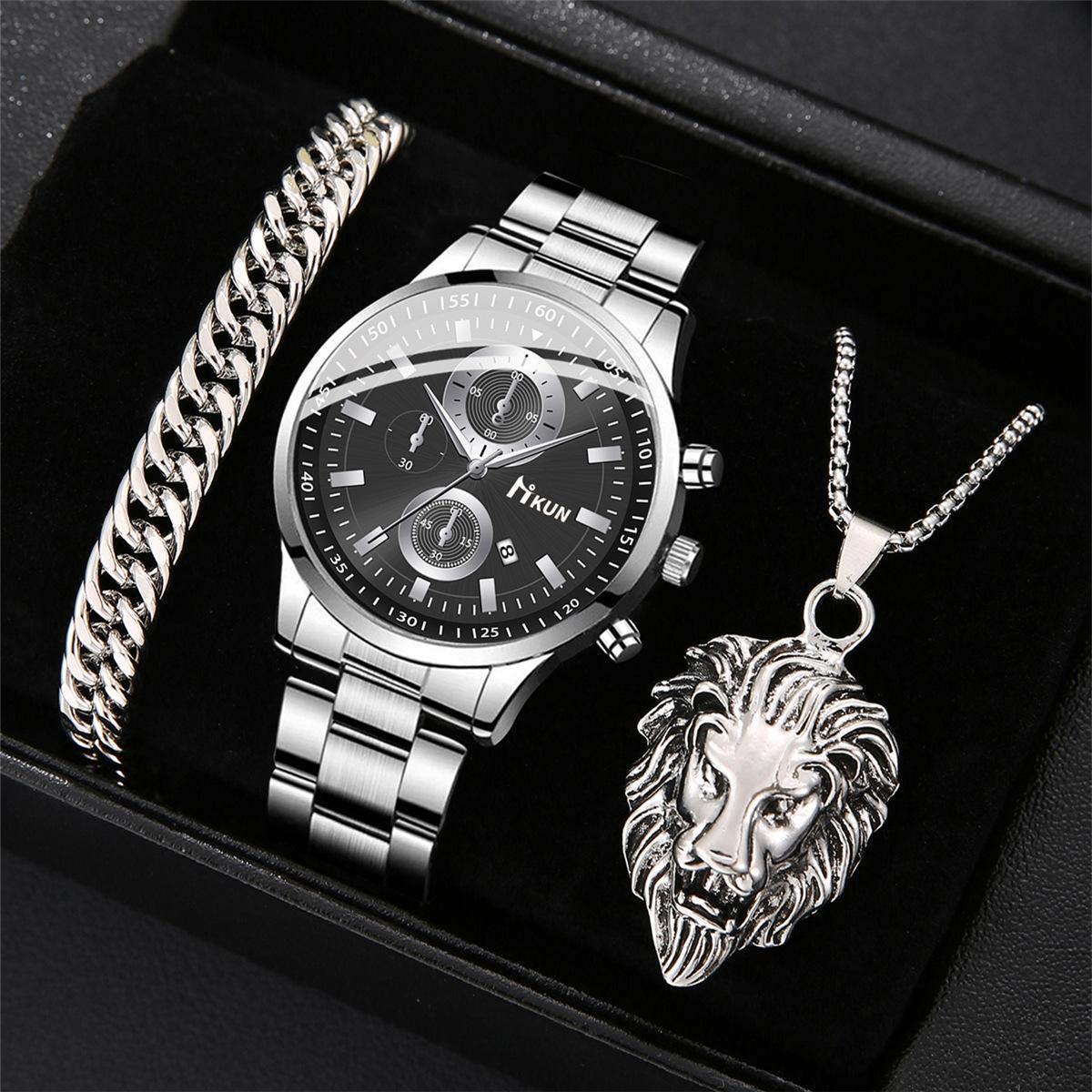 单条手链+狮子项链套装（银色） (1).jpg