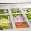 Bacia de Porção para PC Acrílico Transparente Prato de Seleção para Cantina Caixa de Condimentos Coco Pérola Caixa de Exibição Comercial Tampa Flip