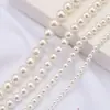 Pérola de imitação de concha destaque furo vidro contas redondas acessórios para joias DIY brincos colar pulseira acessórios para roupas