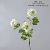 Sensación en la mano 3 cabezas de madera hortensia flor artificial 3 cabezas de madera hortensia película flor falsa uso en bodas decoración de flores flores artificiales transfronterizo