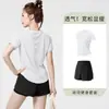 Conjunto de Ropa Deportiva de Yoga para Exteriores Delgado Fitness Holgado Manga Corta Elástico Secado Rápido Ropa para Correr Talla Grande Camiseta Pantalones Cortos