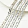 Nova corrente retangular de zircônia de cristal 4x 6mm corrente densa de diamante colar DIY acessórios de joia decoração de roupa sapato bolsa