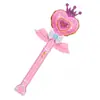 Varita Flash para Niños Varita Mágica Varita Mágica de Pequeña Princesa Luz Música Juguetes para Niñas Venta al por Mayor Regalo Mercado Nocturno