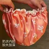 Gorro de Ducha Impermeable de Doble Capa Estampado Grande Engrosado para Adultos Mujeres Gorro de Baño para Ducha a Prueba de Aceite Protección del Cabello Cubierta para la Cabeza a Prueba de Polvo
