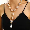 Traje de Joias Pérola Especial Europeu e Americano Transfronteiriço Barroco Colar Brincos Anel Pulseira Gargantilha Feminino de Alta Qualidade