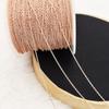 Collar y pulsera de cadena en forma de O ultrafina de cobre puro, accesorios de cuatro lados, cadena cruzada de flores, cadena hecha a mano, material de joyería DIY al por mayor