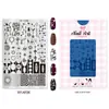 Placa de Acero para Estampado de Uñas Molde Serie Af Cuadros Mariposa Luna Flor Pequeña Manzana Elemento Placa de Transferencia Placa de Acero