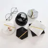 Posavasos de Mármol Natural Estilo Nórdico Ins Nuevo Creativo con Incrustaciones Doradas Posavasos Aislante Térmico Esterilla para Café Accesorios para Fotos