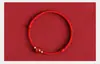 Pulsera de Ágata Roja Natural para Parejas, Estilo de Nicho de Lujo Ligero con un Toque de Alta Gama, Pulsera Tejida a Mano con Hilo Rojo, Estilo Popular en Línea
