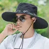 Novo Chapéu de Montanhismo com Proteção Facial para Exterior para Homens, Chapéu de Pesca com Proteção Facial de Aba Larga Proteção Solar Chapéu de Sol, Chapéu de Pescador Anti-UV