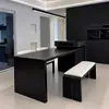 Banqueta Longa de Madeira Maciça Retrô Designer Móveis Medievais Simples Moderna para Casa Banqueta para Trocar Sapatos Banqueta de Descanso para Sapatos Banqueta de Jantar