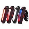 Luz trasera de carga USB para bicicleta de venta caliente transfronteriza luz de advertencia COB de ráfaga de luz variable roja y azul luz trasera de freno de liberación rápida