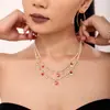 Mili Acero Inoxidable Esmalte Vidriado Elemento Navideño Colgante Concha Perla Collar Pulsera Nicho Lindo Dibujos Animados Conjunto para Mujeres