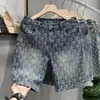 Pantalones Cortos de Denim Finos Calidad Mostrador para Hombre Estilo High Street Americano Cinco Puntos Pantalones de Media Pierna Nuevos de Verano 2025 para Hombre