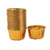 Cápsulas para Hornear Oro Plata Medias Borde Enrollado Plegables Cápsulas de Papel para Pastel Resistentes al Calor Cápsulas Resistentes a Altas Temperaturas 50 Piezas